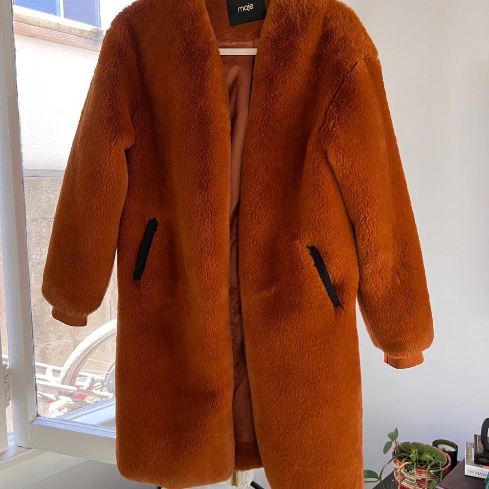Maje Faux Fur Coat